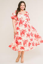 SUCCESSFULLY CUTE WOVEN MIDI DRESS Flying Tomato