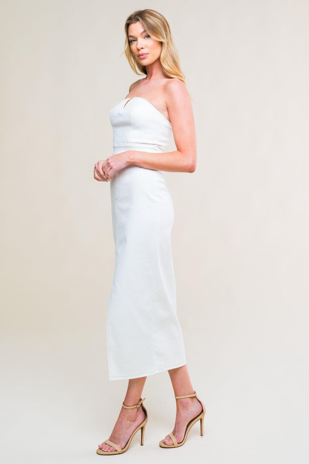 EASYGOING BEAUTY WOVEN TWILL MIDI DRESS Flying Tomato