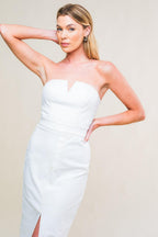 EASYGOING BEAUTY WOVEN TWILL MIDI DRESS Flying Tomato