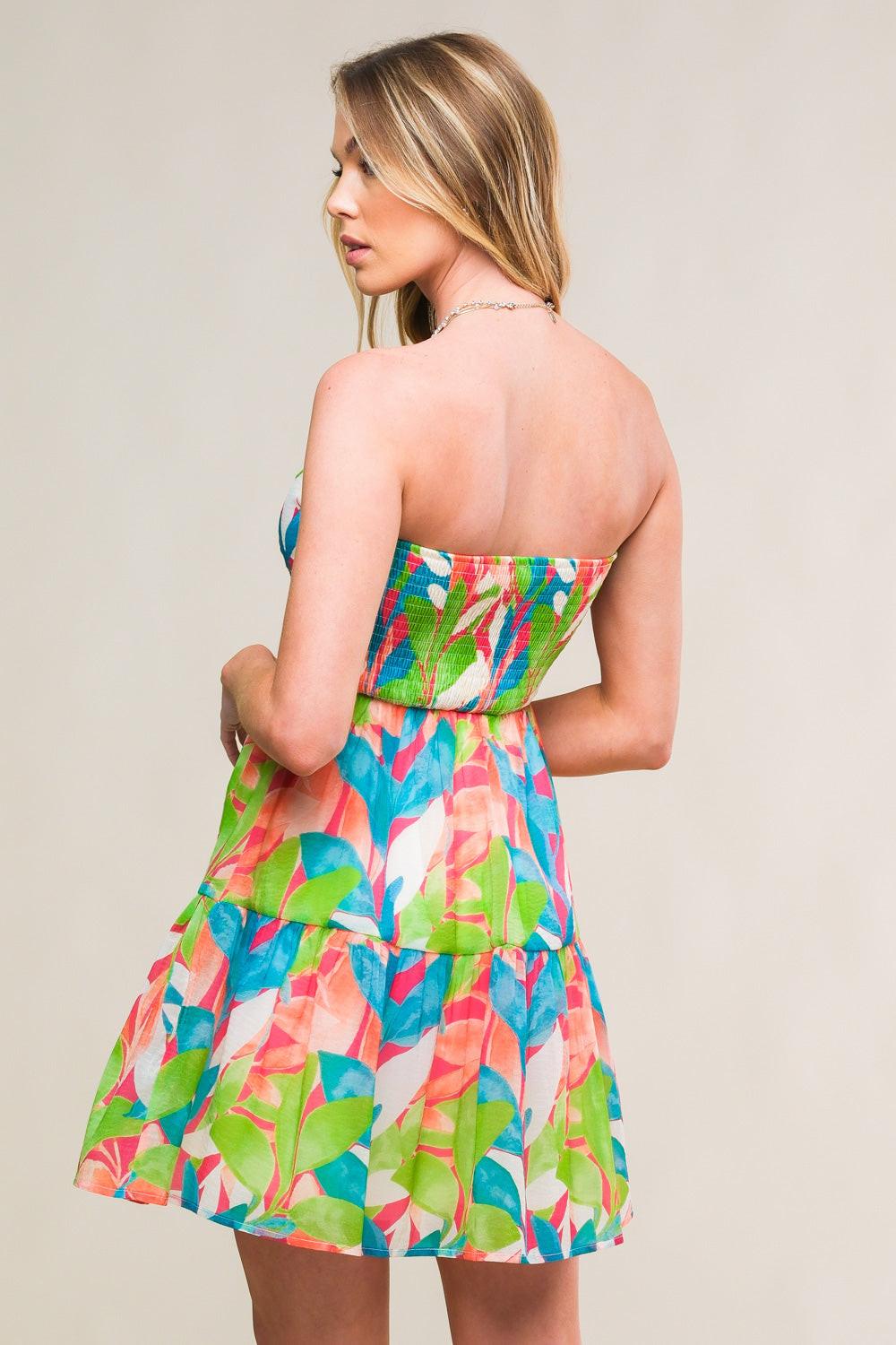 PRISTINE PRESENCE WOVEN MINI DRESS Flying Tomato