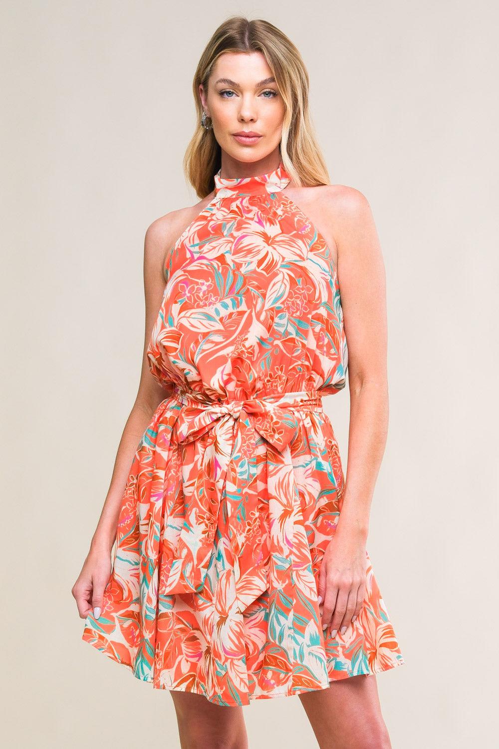 SUNNY LOVELINESSWOVEN MINI DRESS Flying Tomato