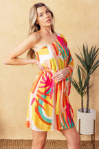 EASY WAY OUT WOVEN KAFTAN MINI DRESS Flying Tomato