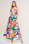 SUMMERY INCLINATION WOVEN MIDI DRESS Flying Tomato