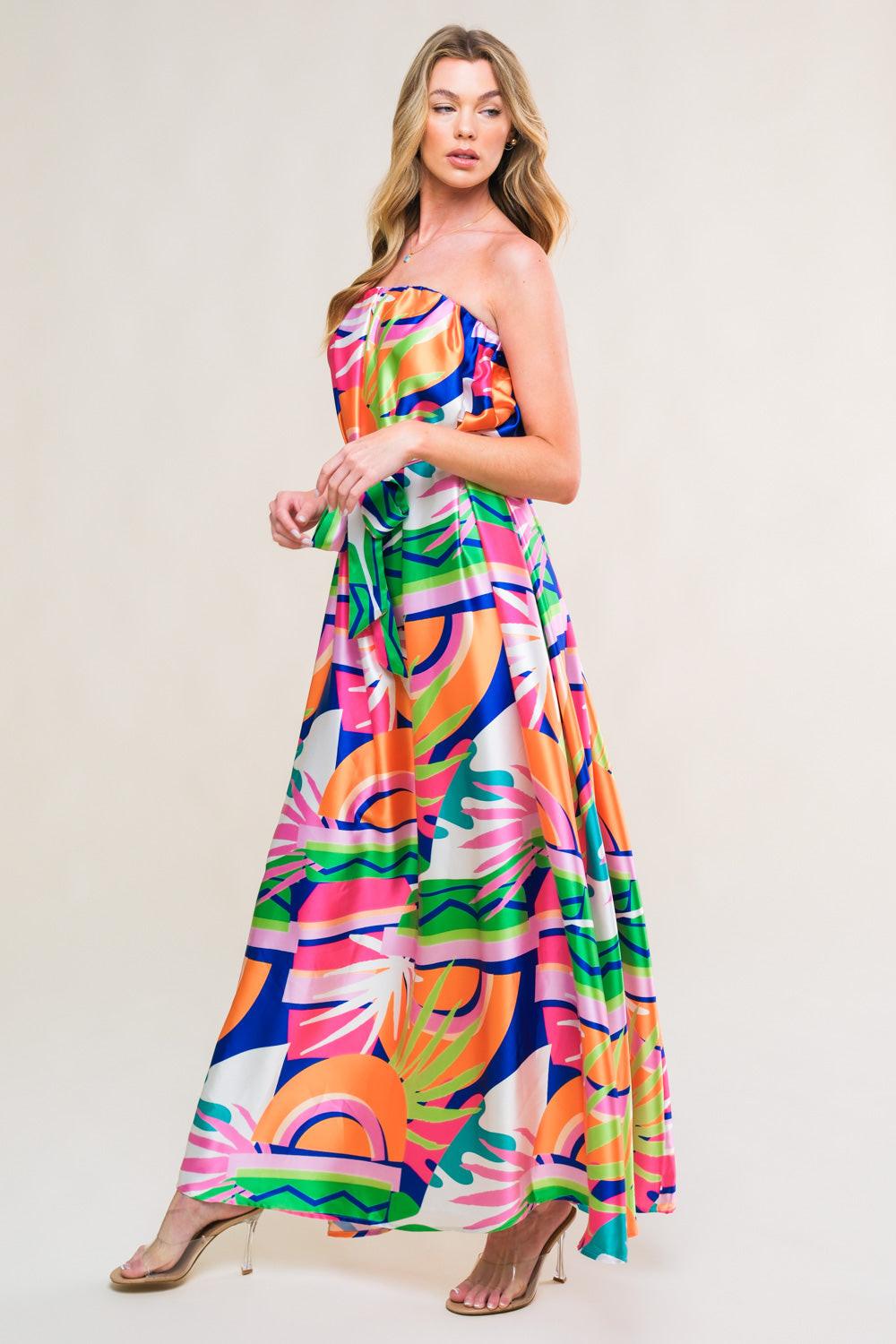 SUMMERY INCLINATION WOVEN MIDI DRESS Flying Tomato
