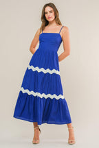 SUMMER SPRITZ WOVEN MIDI DRESS Flying Tomato