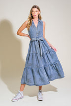 LIFE’S PATHWAYS DENIM SHIRT DRESS Flying Tomato