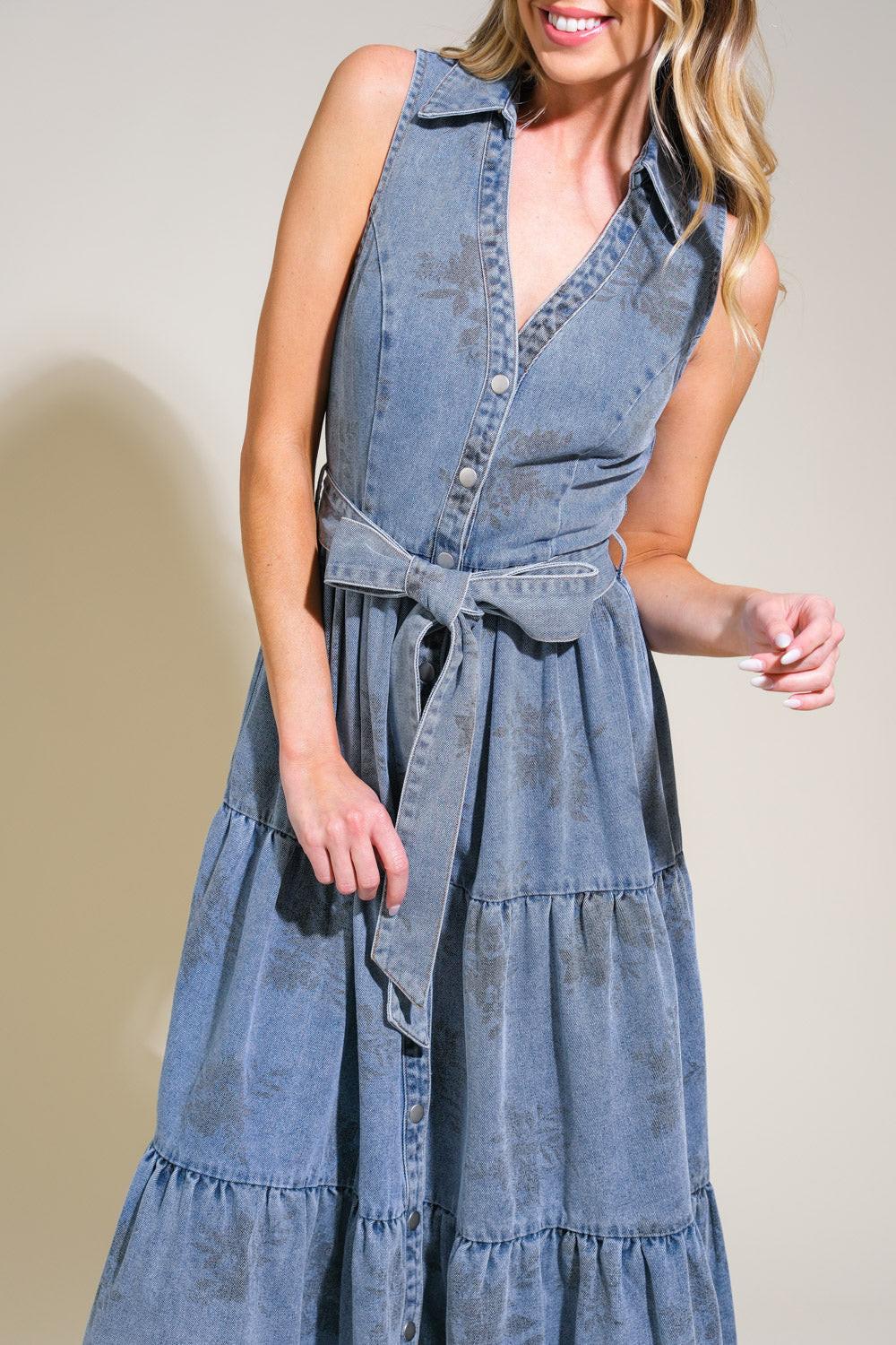 LIFE’S PATHWAYS DENIM SHIRT DRESS Flying Tomato
