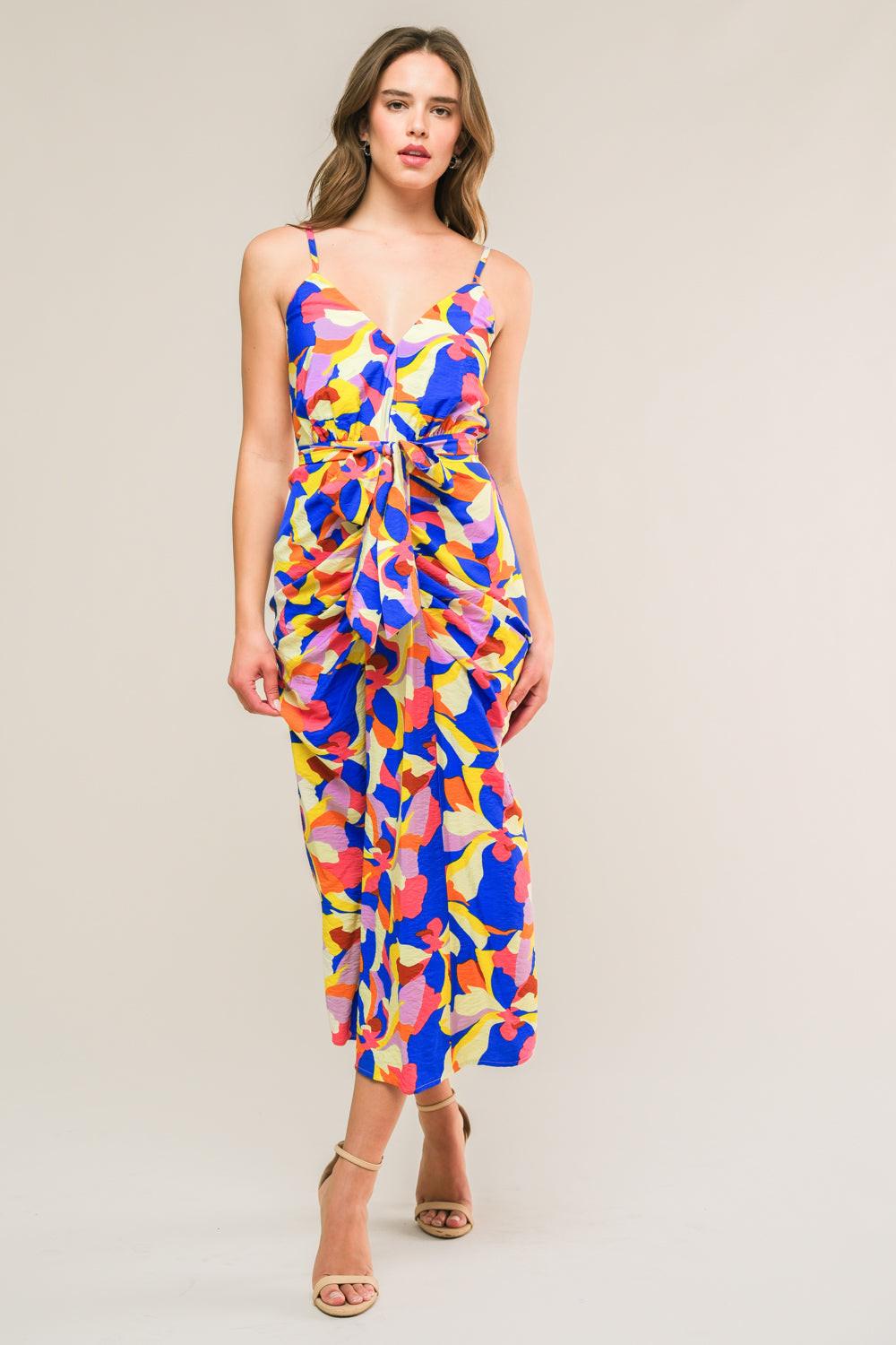 WHAT DREAMS ARE MADE WOVEN MIDI DRESS Flying Tomato