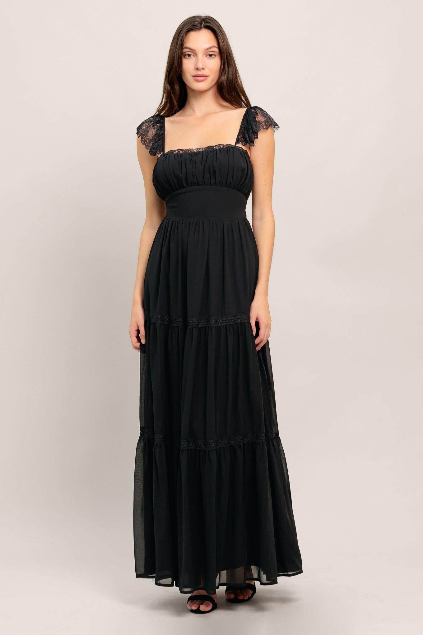 FORGOTTEN ROMANCE WOVEN MAXI DRESS Flying Tomato