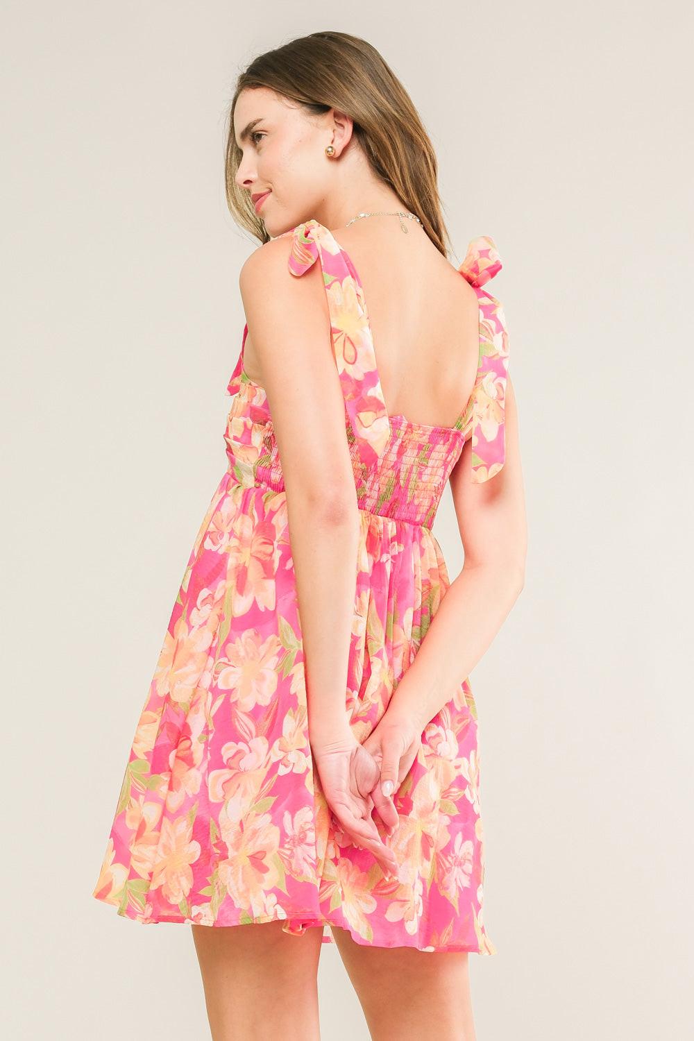 TALK OF THE TOWN WOVEN MINI DRESS Flying Tomato