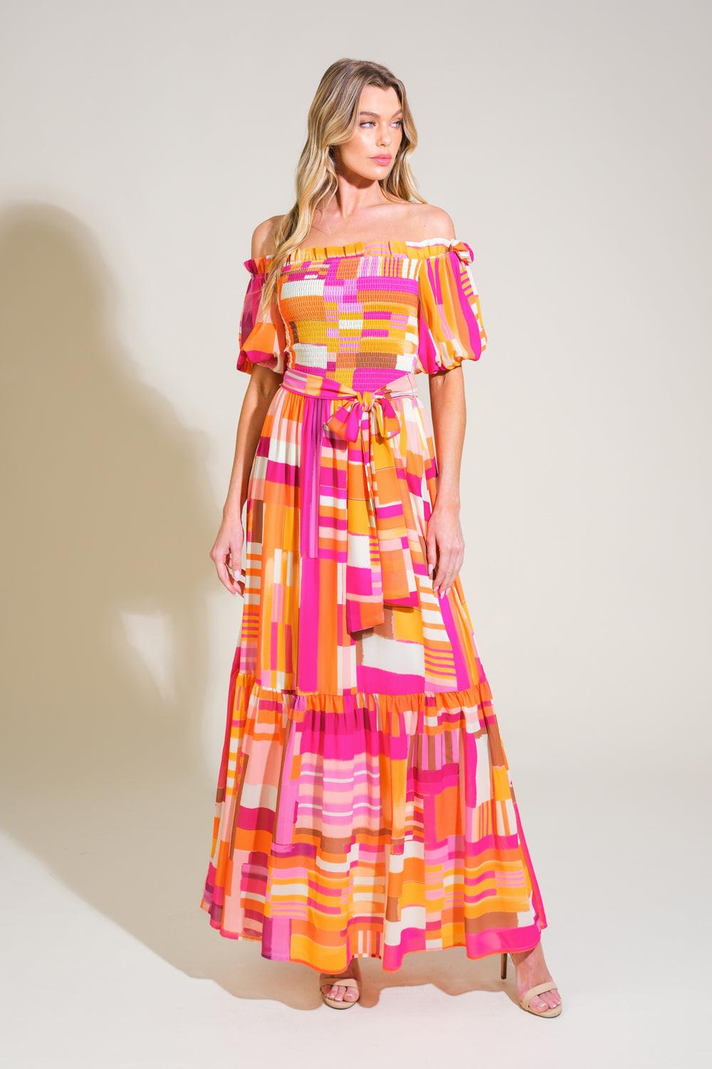 SUNSHINE SQUEEZE WOVEN MAXI DRESS Flying Tomato