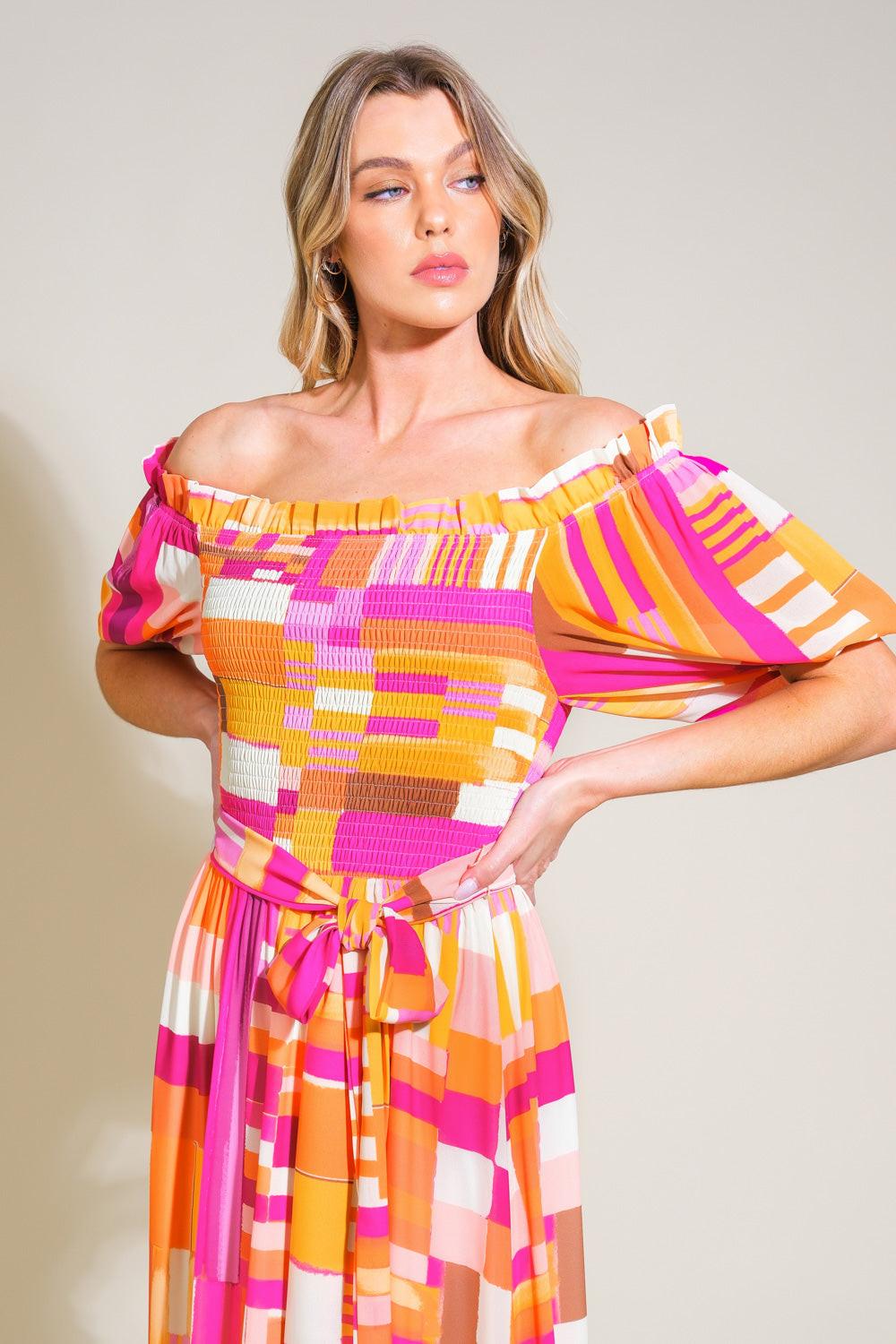 SUNSHINE SQUEEZE WOVEN MAXI DRESS Flying Tomato
