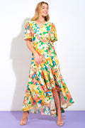 ELABORATE CHARM WOVEN HI-LO DRESS Flying Tomato