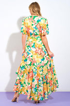 ELABORATE CHARM WOVEN HI-LO DRESS Flying Tomato