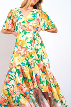 ELABORATE CHARM WOVEN HI-LO DRESS Flying Tomato