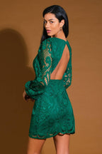 WHISPERED COMFORT WOVEN LACE MINI DRESS Flying Tomato