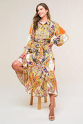 AESTHETIC POSE WOVEN MIDI DRESS Flying Tomato