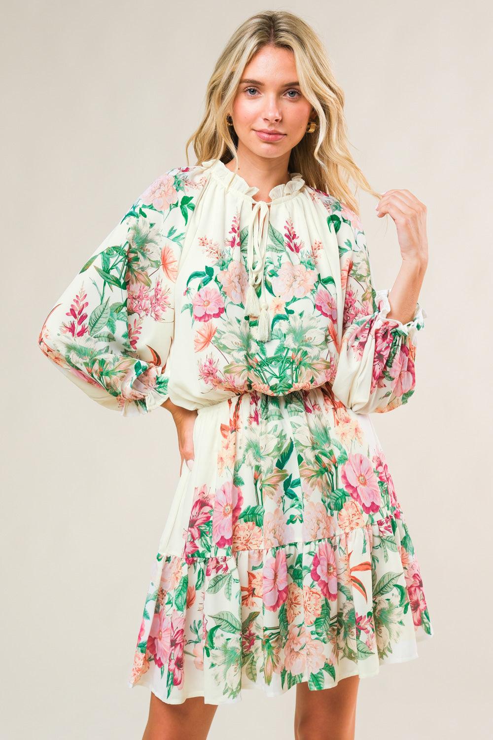 HAPPIEST HERE WOVEN MINI DRESS Flying Tomato