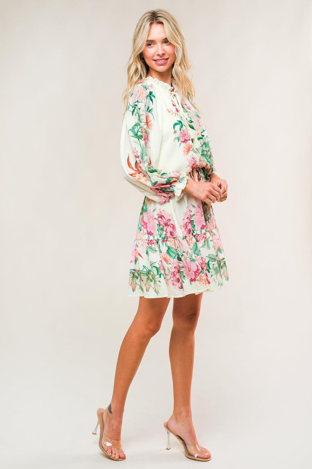 HAPPIEST HERE WOVEN MINI DRESS Flying Tomato