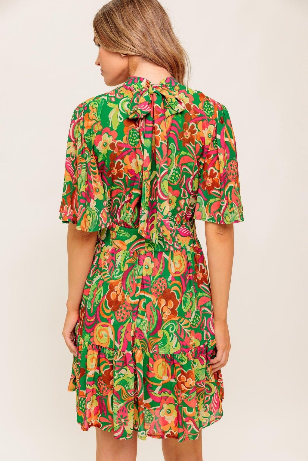 CLEAN AESTHETIC WOVEN MINI DRESS Flying Tomato