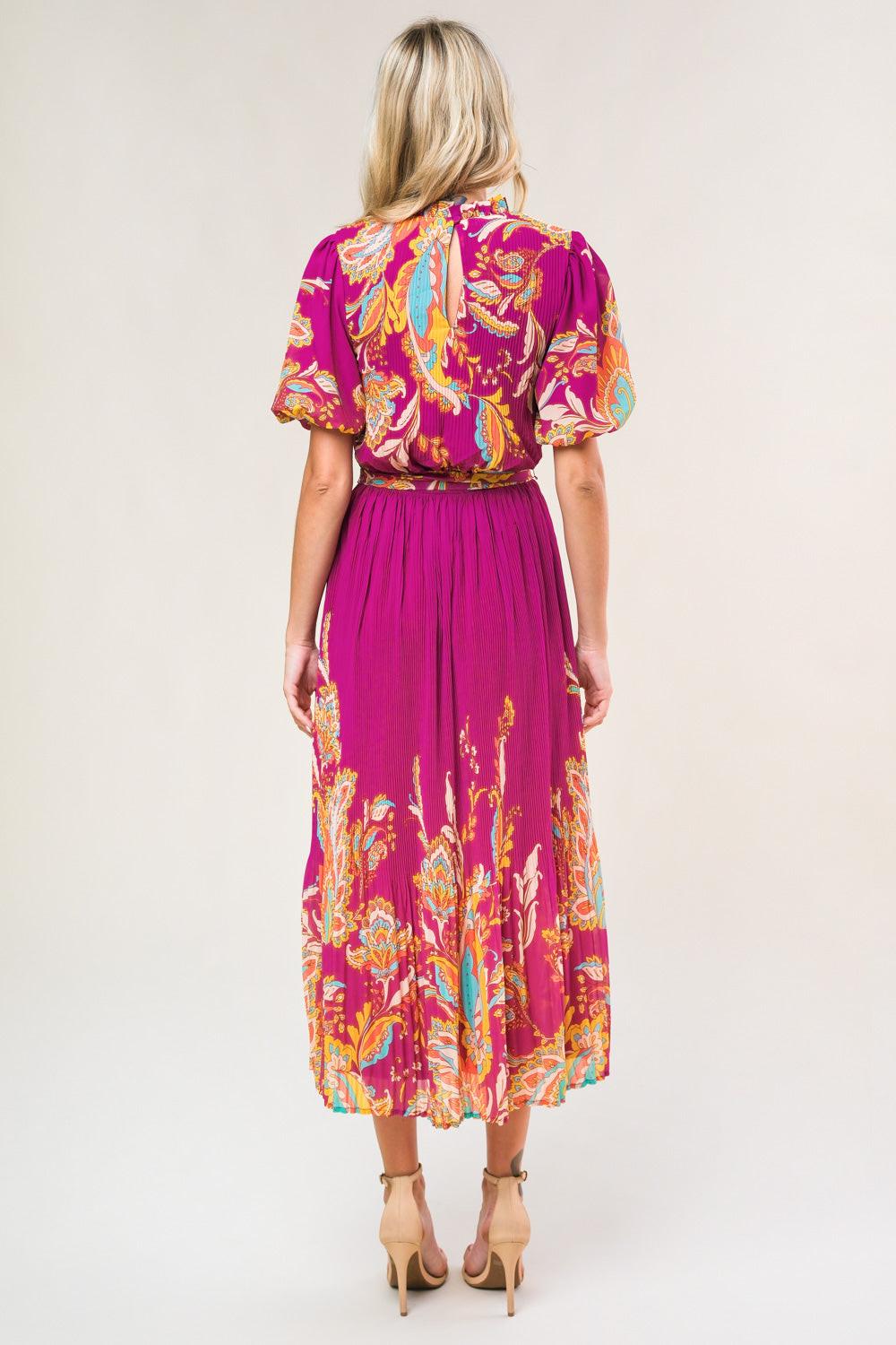 ENCHANTED TO MEET WOVEN MIDI DRESS Flying Tomato