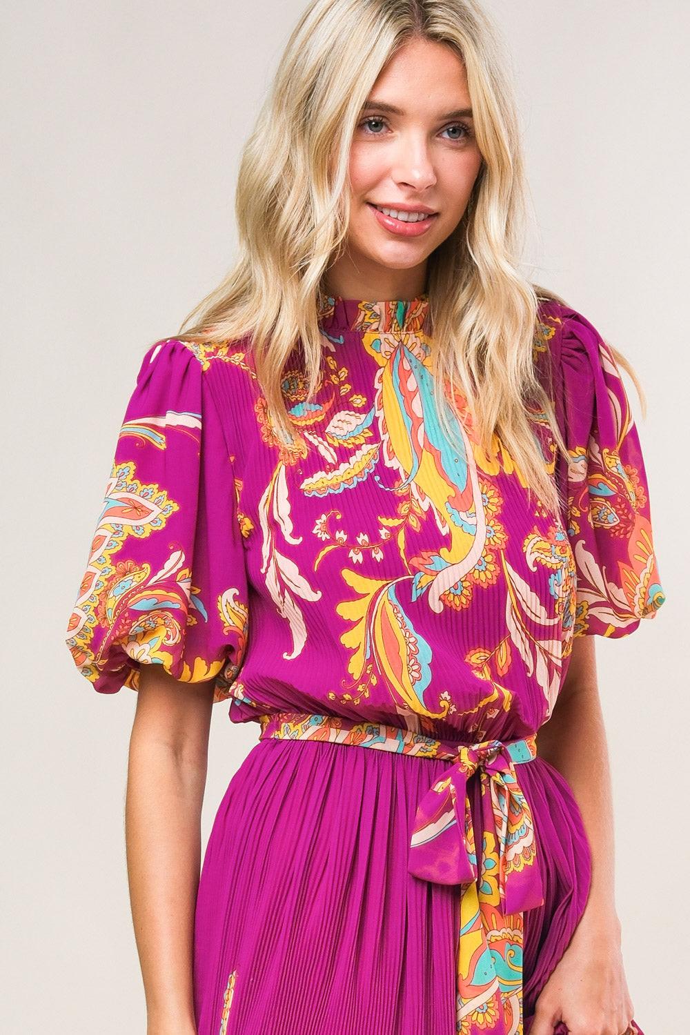 ENCHANTED TO MEET WOVEN MIDI DRESS Flying Tomato
