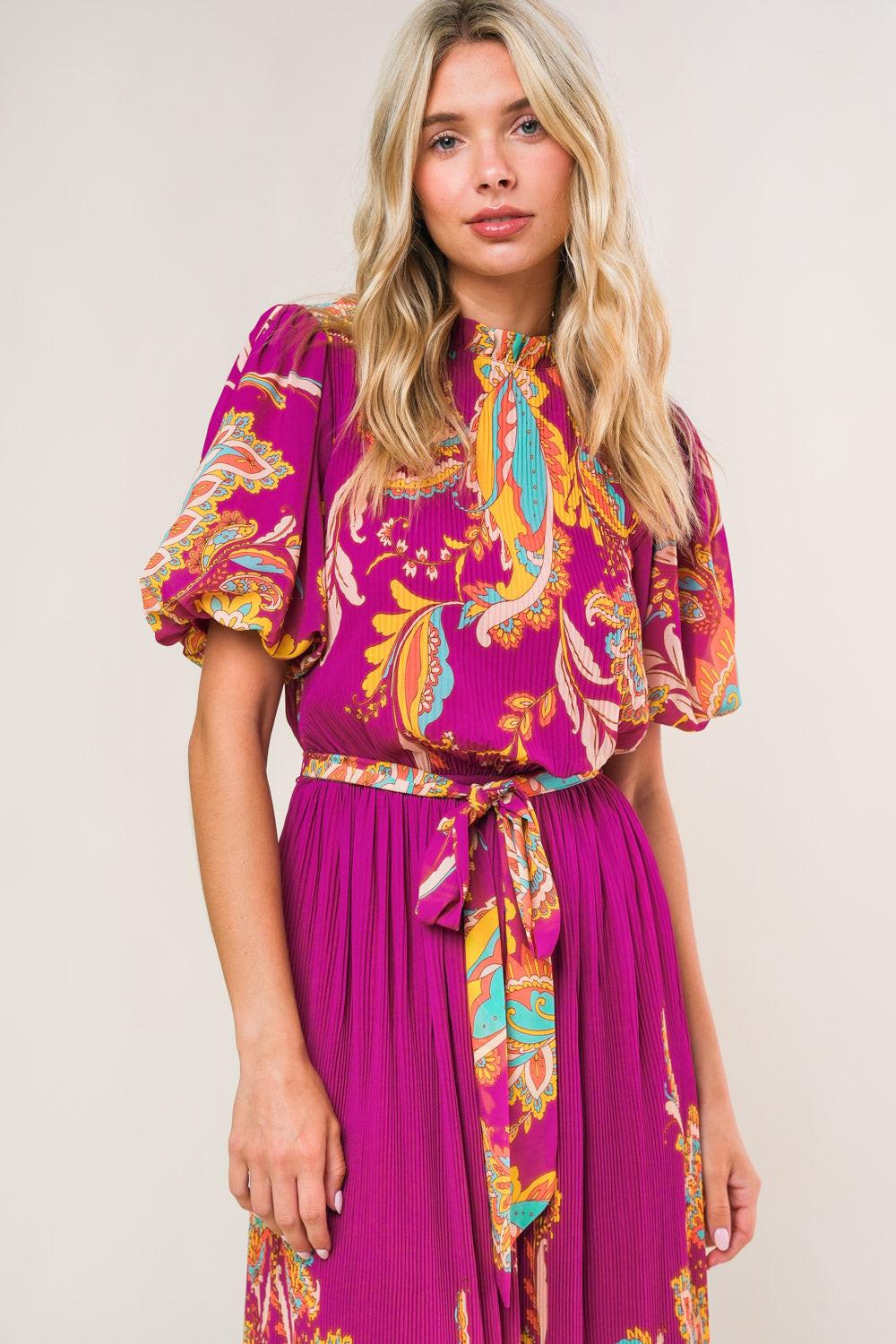 ENCHANTED TO MEET WOVEN MIDI DRESS Flying Tomato