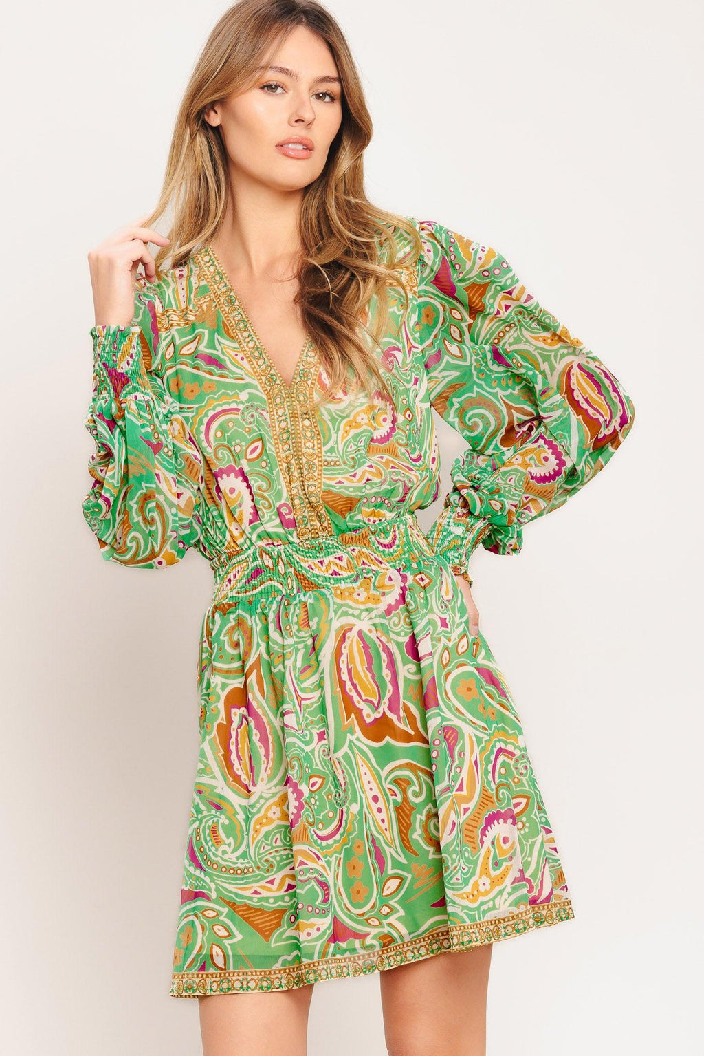 TIME SPENT TOGETHER WOVEN MINI DRESS Flying Tomato