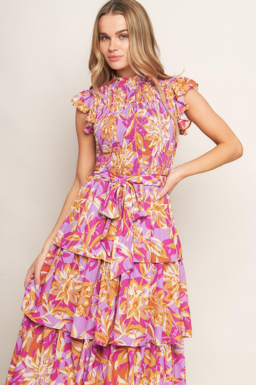 GETTING STARTED WOVEN MIDI DRESS Flying Tomato