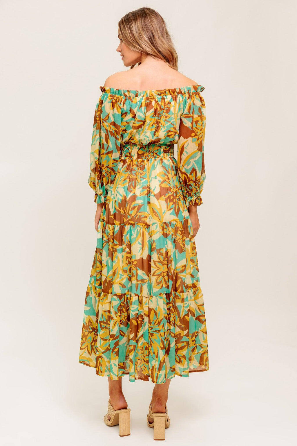 THENA SECRET GARDEN WOVEN MIDI DRESS Flying Tomato