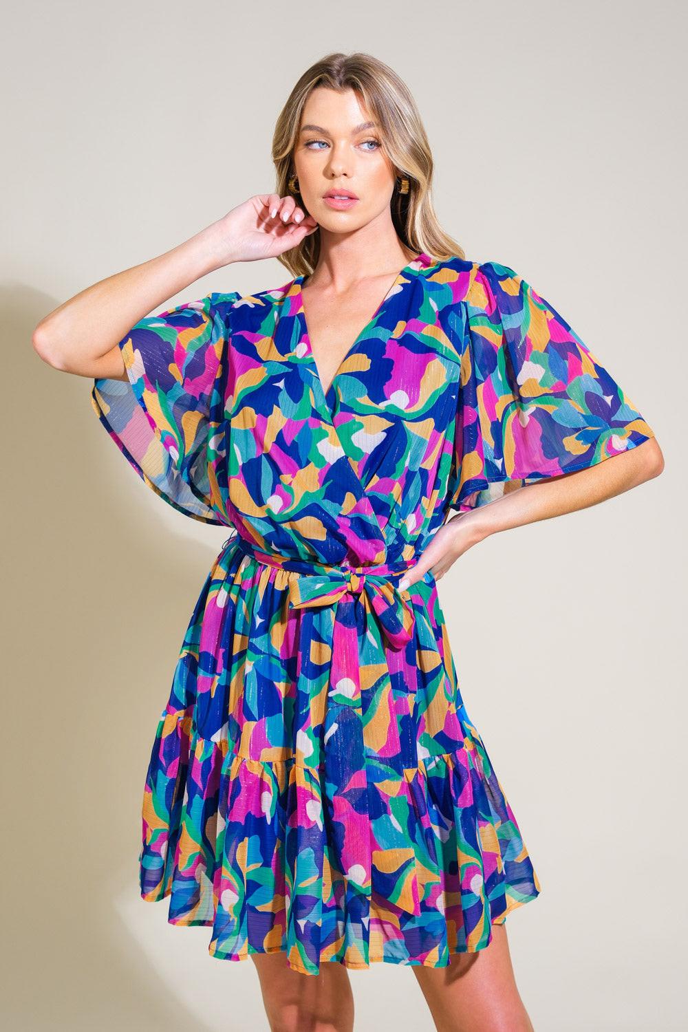 THINK OF ME WOVEN MINI DRESS Flying Tomato