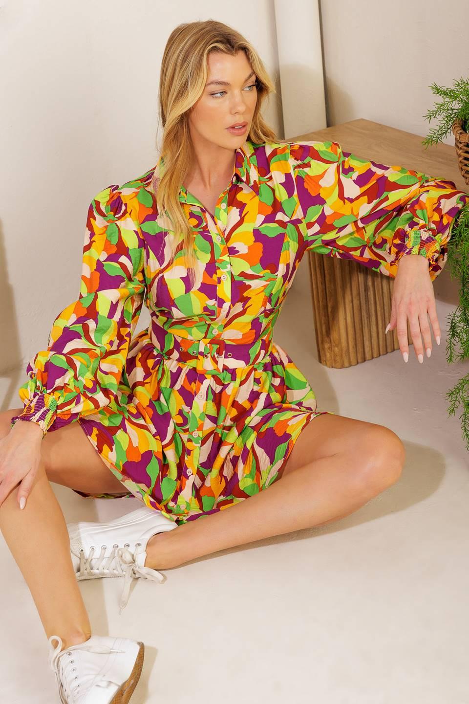 WORLD IS YOUR OYSTER WOVEN MINI DRESS Flying Tomato