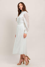 FOREVER WAITING WOVEN MIDI DRESS Flying Tomato