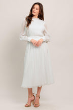 FOREVER WAITING WOVEN MIDI DRESS Flying Tomato