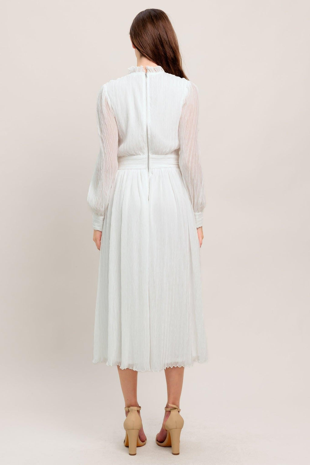FOREVER WAITING WOVEN MIDI DRESS Flying Tomato