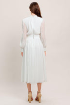 FOREVER WAITING WOVEN MIDI DRESS Flying Tomato