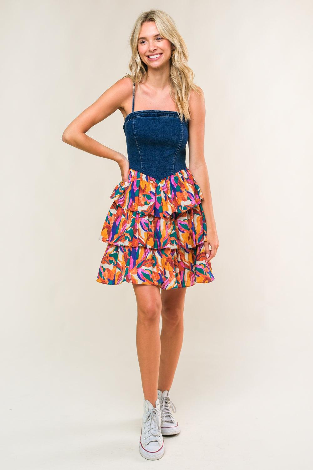 LACED IN LOVE WOVEN MINI DRESS Flying Tomato