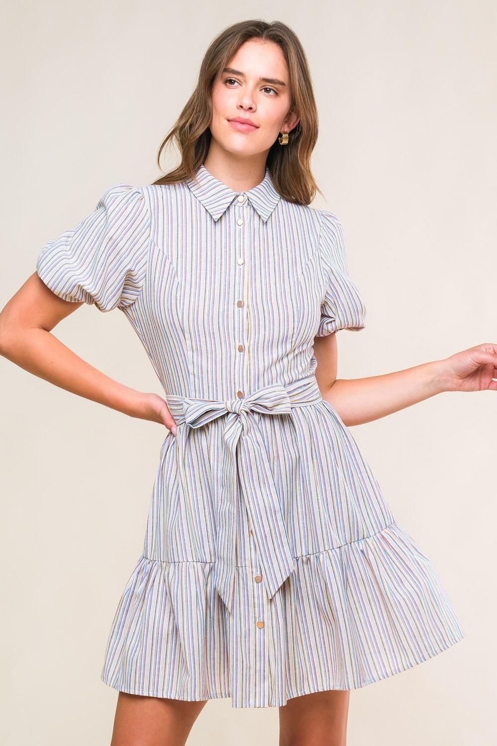 ADORABLE PRESENCE WOVEN MINI DRESS Flying Tomato