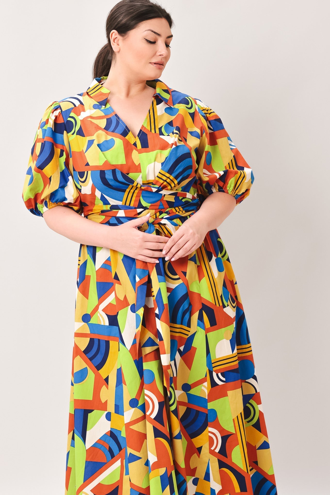 SATURDAY FEELINGS WOVEN MIDI DRESS Flying Tomato