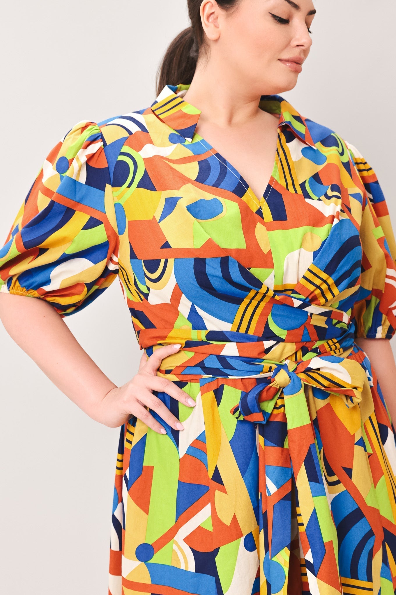 SATURDAY FEELINGS WOVEN MIDI DRESS Flying Tomato