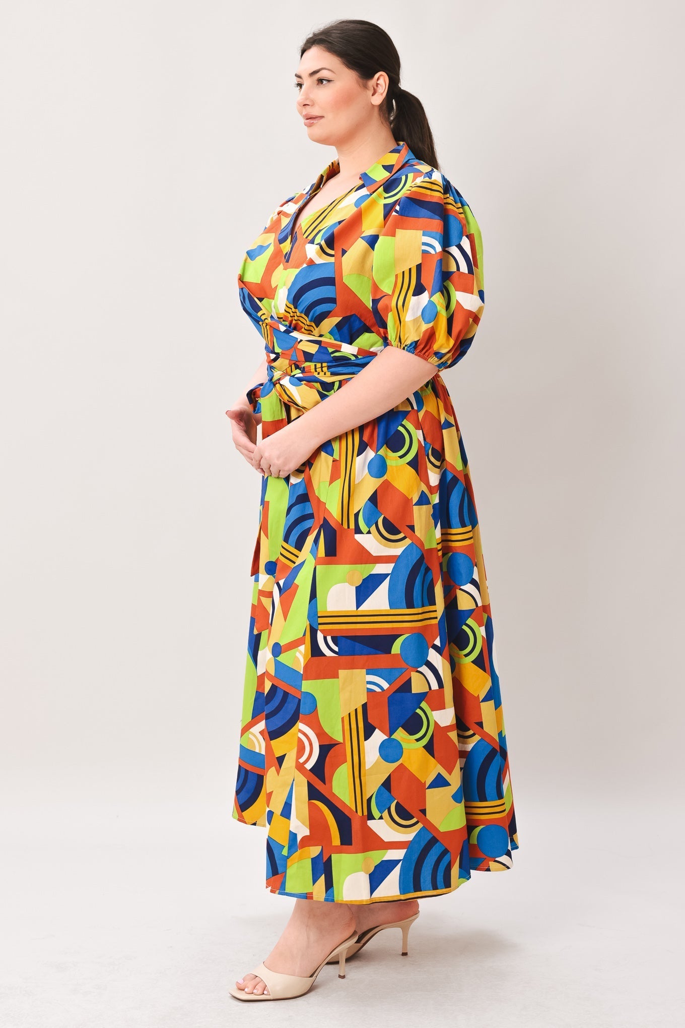 SATURDAY FEELINGS WOVEN MIDI DRESS Flying Tomato