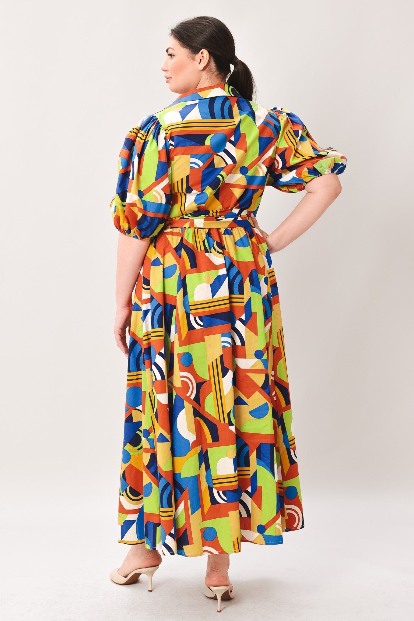 SATURDAY FEELINGS WOVEN MIDI DRESS Flying Tomato