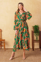 SUNNYSIDE FLORALS WOVEN MIDI DRESS Flying Tomato