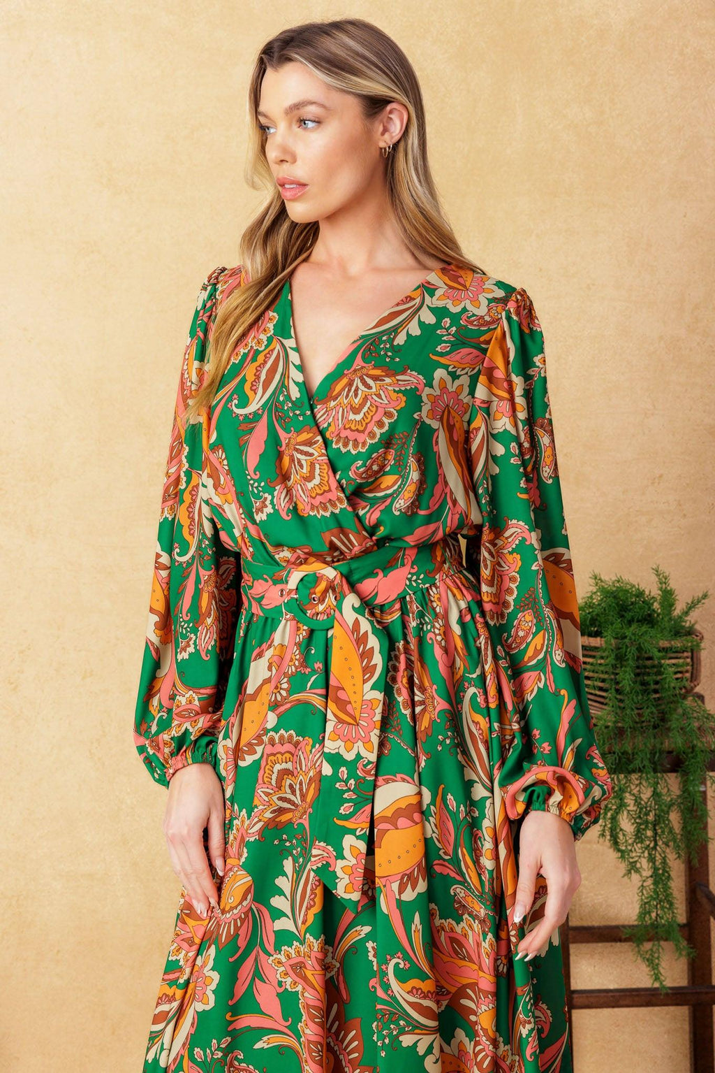 SUNNYSIDE FLORALS WOVEN MIDI DRESS Flying Tomato