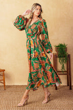 SUNNYSIDE FLORALS WOVEN MIDI DRESS Flying Tomato