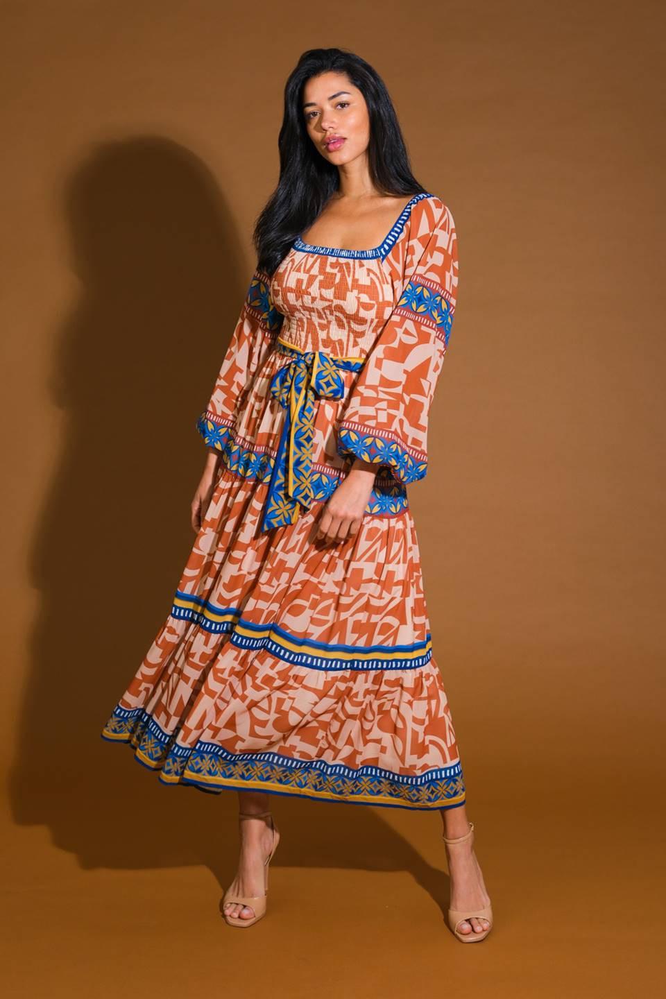 BITTER SWEET WOVEN MIDI DRESS Flying Tomato