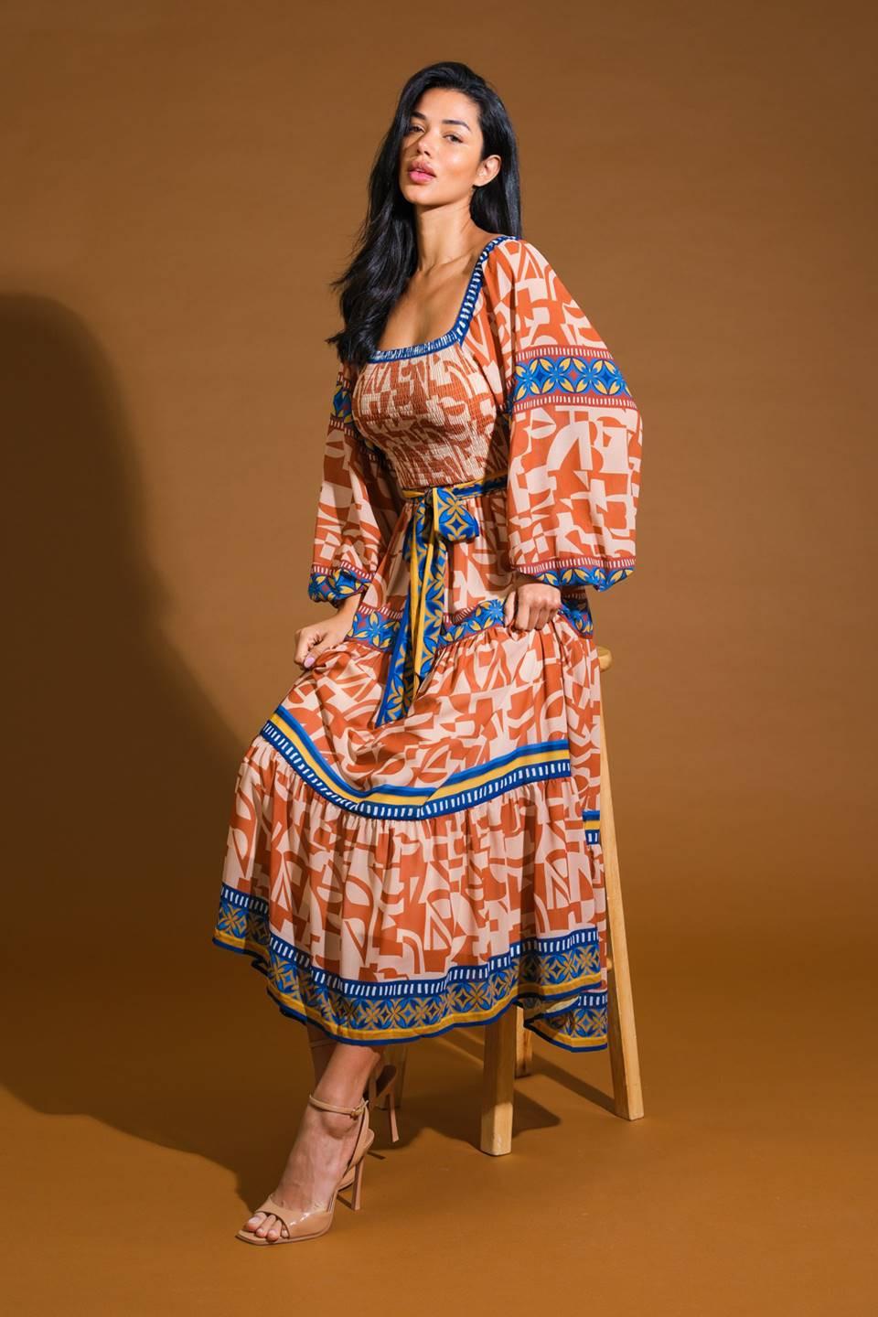 BITTER SWEET WOVEN MIDI DRESS Flying Tomato