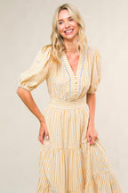 WITH THE GIRLS WOVEN MIDI DRESS Flying Tomato