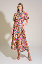 GARDEN HARMONY WOVEN MIDI DRESS Flying Tomato