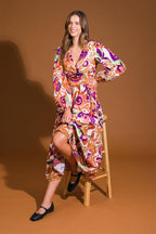 BLOSSOM BEAUTY WOVEN MIDI DRESS Flying Tomato